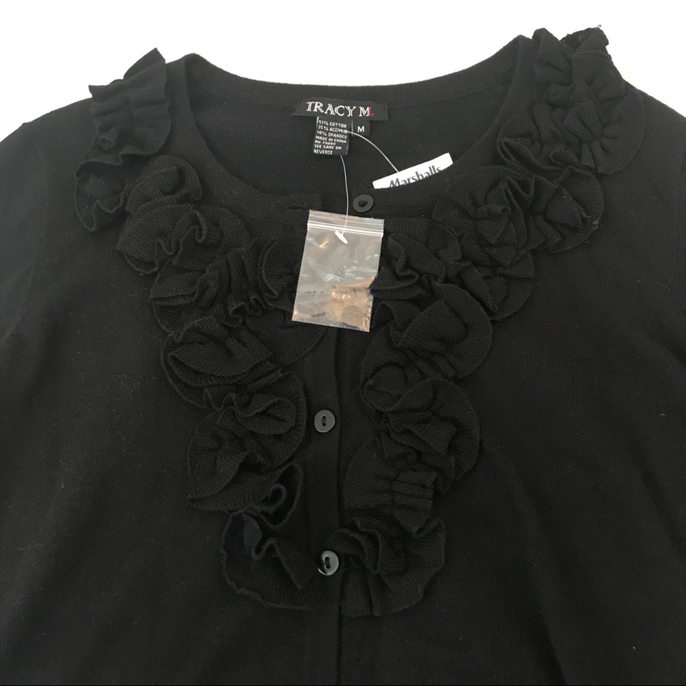 NWT✨Black Ruffle Cardigan